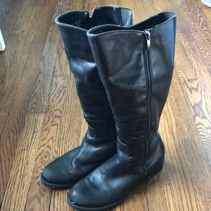 Franco Sarto Heeled Black Leather Boot